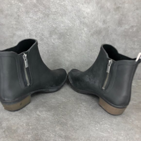 Lucky Brand Base H2O Rubber Rain Bootie Ankle Boot, Black, Women's 7 - Picture 6 of 10